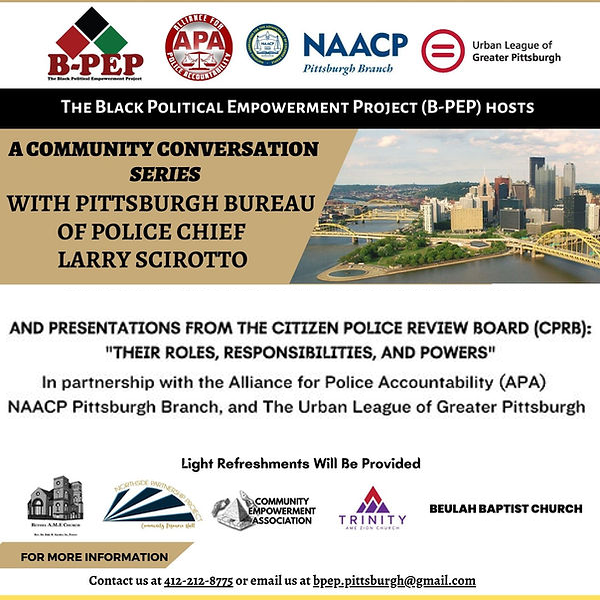 A Community Conversation  Series with Pittsburgh Bureau of Police Chief Larry Scirotto